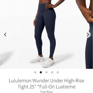 Wunder Under 25” Navy Lululemon